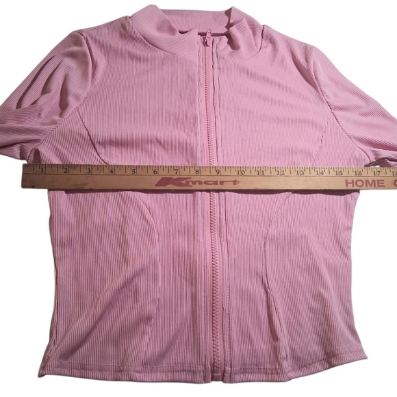 NWT Unbranded Sz. S Pink Zippered Long Sleeve Sweater Coat - Picture 5 of 8